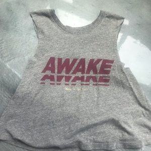 Spiritual Gangster Awake cropped muscle tank